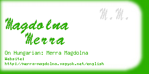 magdolna merra business card